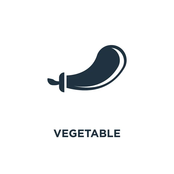 Zeleninové Ikona Černé Plné Vektorové Ilustrace Rostlinný Symbol Bílém Pozadí — Stockový vektor
