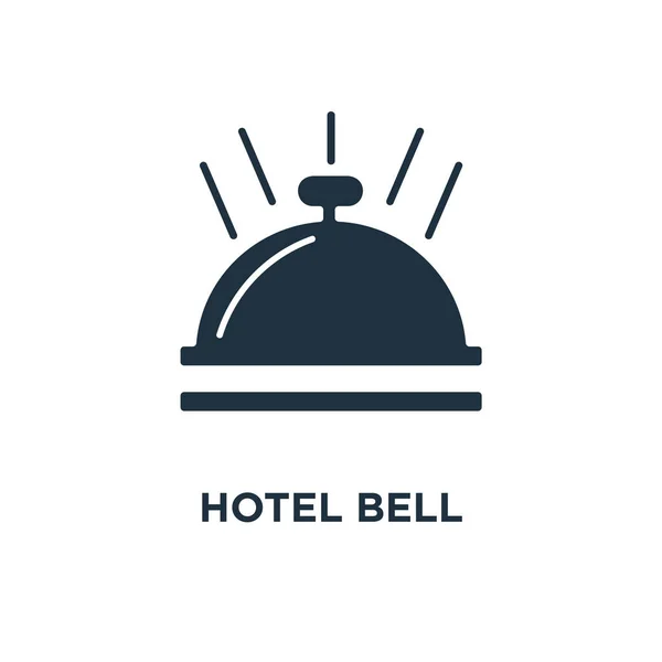 Hotel Icon Καμπάνα Μαύρο Γεμάτο Εικονογράφηση Φορέα Ξενοδοχείο Bell Σύμβολο — Διανυσματικό Αρχείο