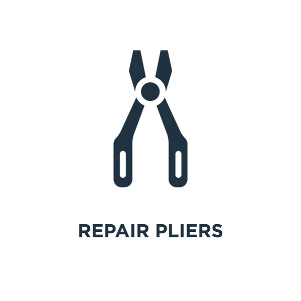 Reparation Tång Ikonen Svart Fyllt Vektorillustration Reparera Tång Symbol Vit — Stock vektor