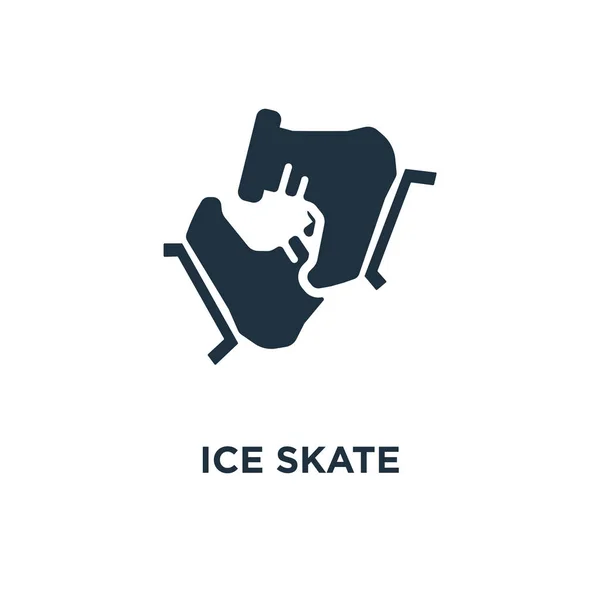 アイス スケートのアイコン ブラックは ベクター グラフィックを充填しました 白い背景の上のアイス スケートのシンボルです Web およびモバイル使うことが — ストックベクタ
