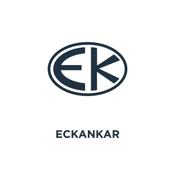 Icono Eckankar Ilustración Vectorial Negra Símbolo Eckankar Sobre Fondo Blanco — Vector de stock