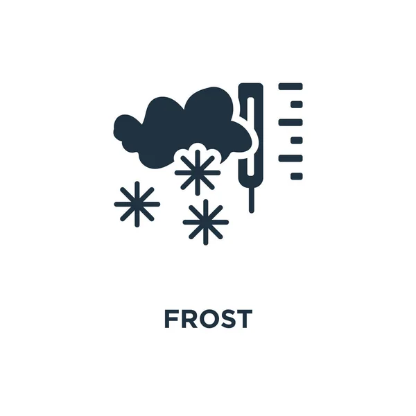 Frost Ikonen Svart Fyllt Vektorillustration Frost Symbol Vit Bakgrund Kan — Stock vektor