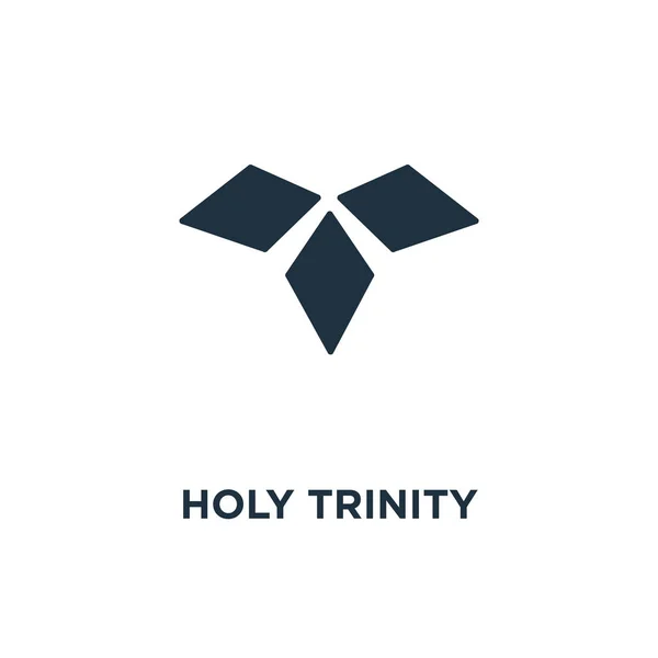 Icône Sainte Trinité Illustration Vectorielle Remplie Noir Symbole Trinité Sur — Image vectorielle