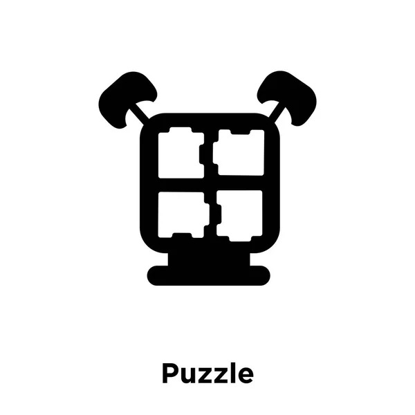 Puzzle Icono Vector Aislado Sobre Fondo Blanco Concepto Logotipo Puzzle — Archivo Imágenes Vectoriales