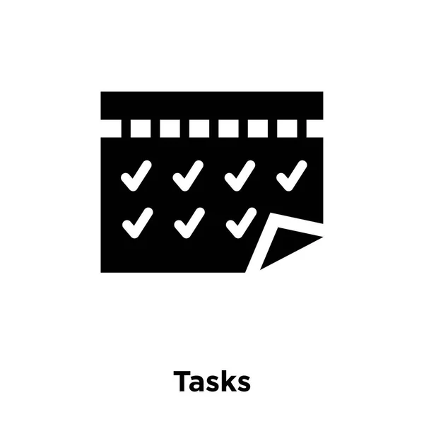 Tasks Icon Vector Isolated White Background Logo Concept Tasks Sign — Stock Vector