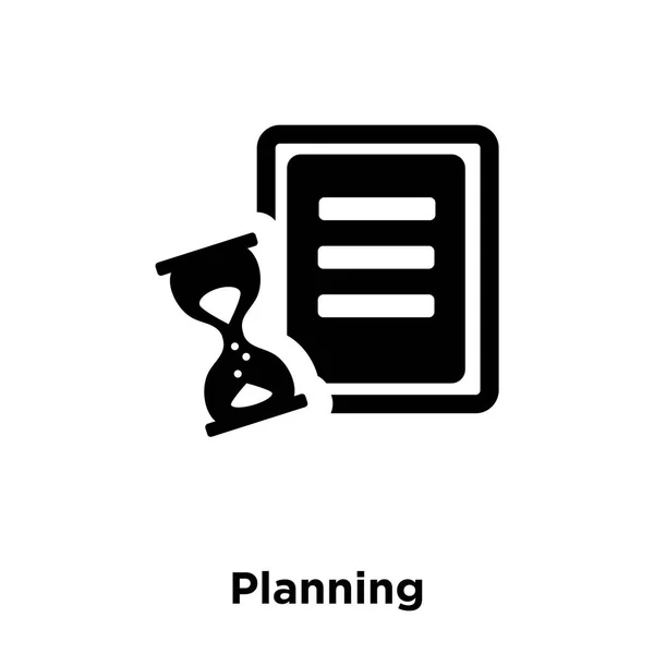 Vetor Ícone Planejamento Isolado Fundo Branco Conceito Logotipo Sinal Planejamento —  Vetores de Stock