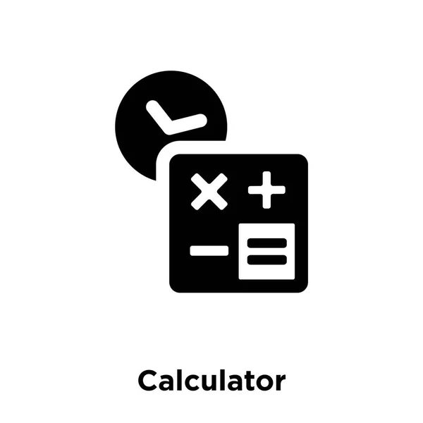Räknaren Ikonen Vektor Isolerad Vit Bakgrund Logotypen Begreppet Kalkylator Logga — Stock vektor
