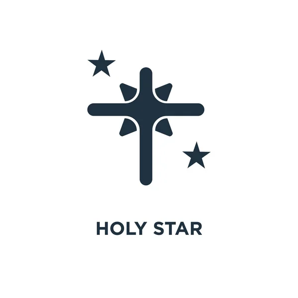 Sainte Icône Étoile Illustration Vectorielle Remplie Noir Symbole Étoile Sainte — Image vectorielle