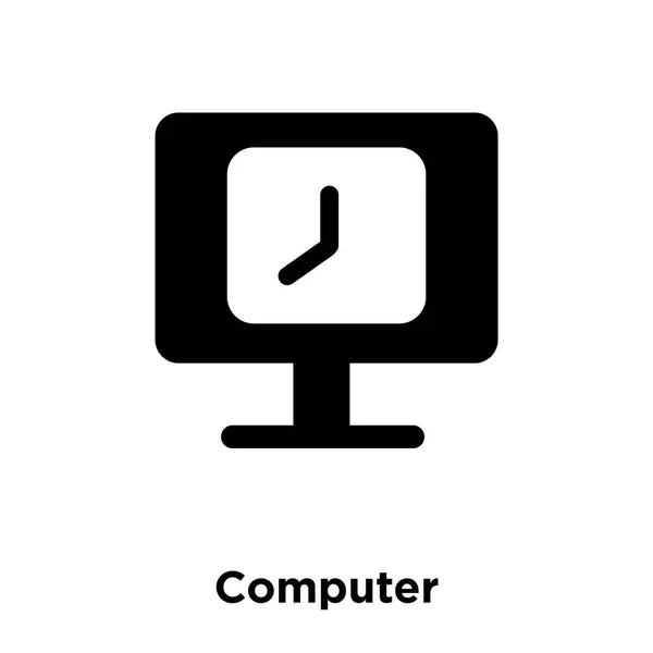 Tietokoneen Kuvake Vektori Eristetty Valkoisella Taustalla Logo Käsite Tietokoneen Merkki — vektorikuva