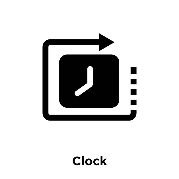 Vetor Ícone Relógio Isolado Fundo Branco Conceito Logotipo Sinal Relógio —  Vetores de Stock