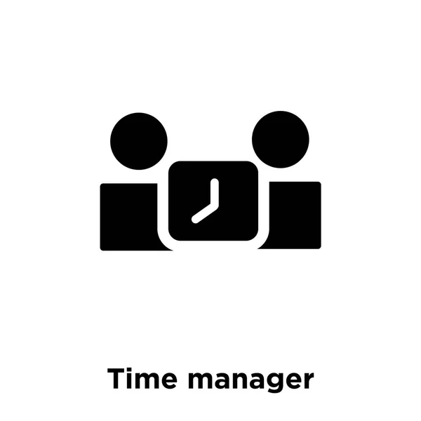 Zeitmanager Icon Vektor Isoliert Auf Weißem Hintergrund Logo Konzept Zeitmanager — Stockvektor