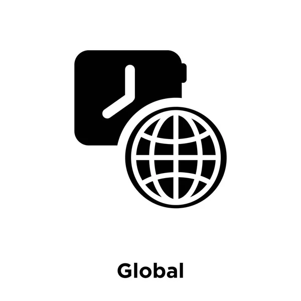 Vetor Ícone Global Isolado Fundo Branco Conceito Logotipo Sinal Global — Vetor de Stock