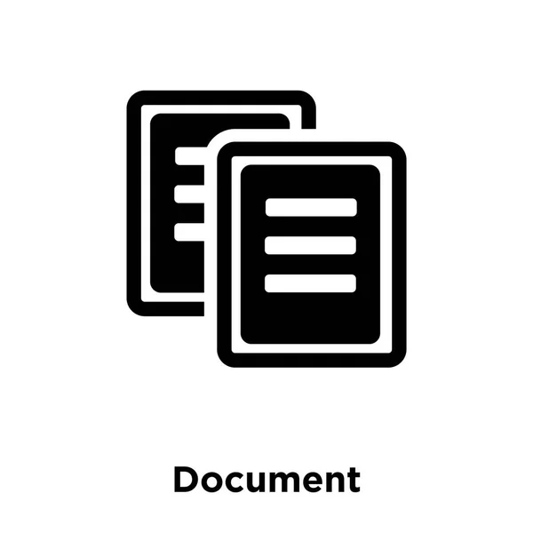 文档图标矢量被隔离在白色背景上 标志概念上的文档符号在透明背景下 填充黑色符号 — 图库矢量图片