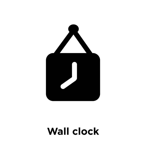 Vecteur Icône Horloge Murale Isolé Sur Fond Blanc Concept Logo — Image vectorielle