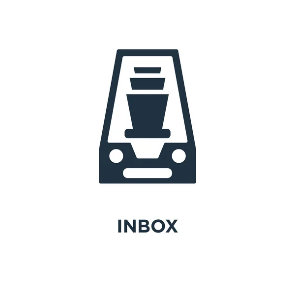 Rebox Icon Черная Заполненная Векторная Иллюстрация Символ Почтового Ящика Белом — стоковый вектор