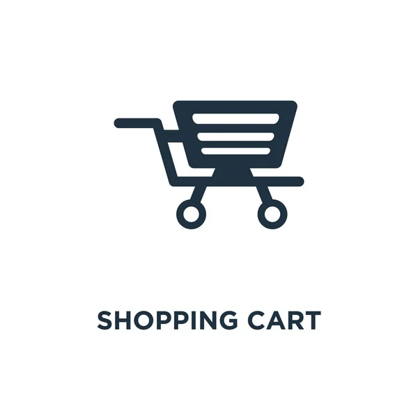 Shopping Cart Icon Black Filled Vector Illustration Shopping Cart Symbol — Stock Vector