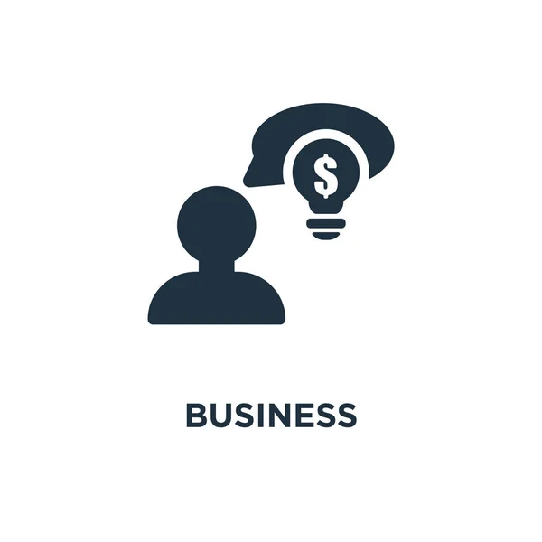 Geschäftsikone Schwarz Gefüllte Vektorabbildung Business Symbol Auf Weißem Hintergrund Web — Stockvektor