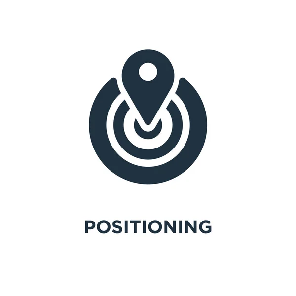 Positionering Ikonen Svart Fyllt Vektorillustration Positionering Symbol Vit Bakgrund Kan — Stock vektor