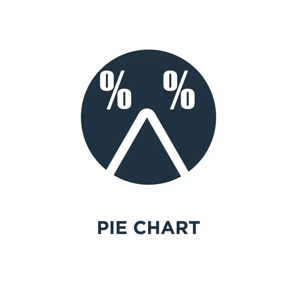 Ícone Gráfico Tortas Ilustração Vetorial Cheia Preto Pie Chart Símbolo —  Vetores de Stock