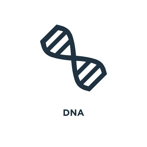 Dna Icon Black Filled Vector Illustration Dna Symbol White Background — Stock Vector