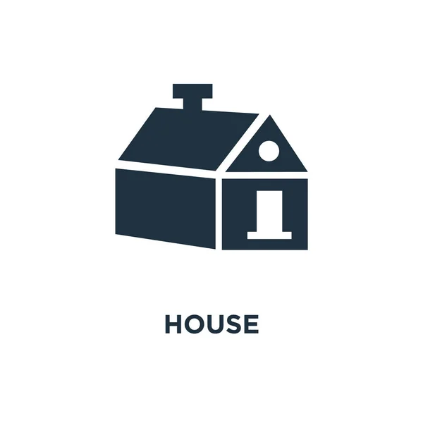 Ikona Dom Black Wypełnione Ilustracji Wektorowych Dom Symbol Białym Tle — Wektor stockowy