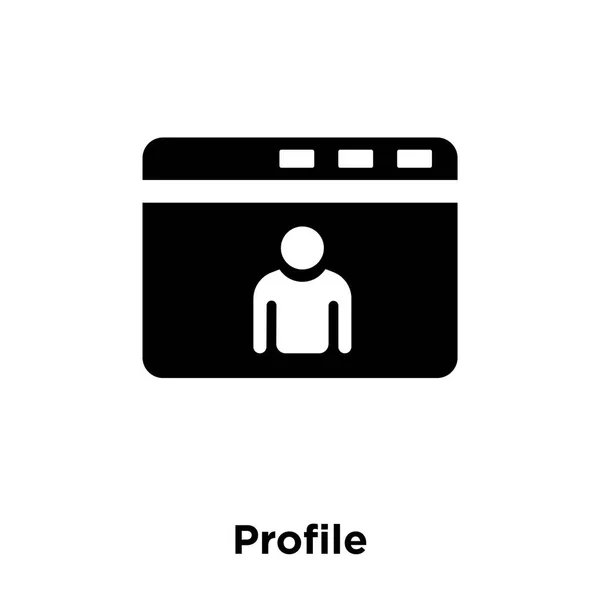 Profil Ikonen Vektor Isolerad Vit Bakgrund Logotypen Begreppet Profil Logga — Stock vektor