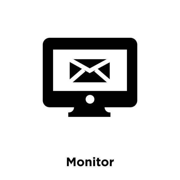 Monitor Icon Vector Isolated White Background Logo Concept Monitor Sign — Stock Vector
