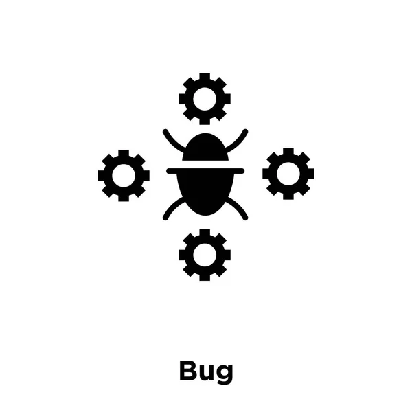 Fel Ikon Vektor Isolerad Vit Bakgrund Logotypen Begreppet Bugg Logga — Stock vektor