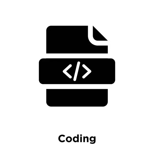 Kódolás Ikon Vektoros Elszigetelt Fehér Background Logo Fogalom Kódoló Jel — Stock Vector