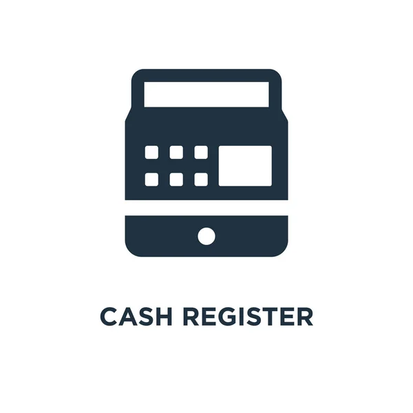 Cash Register Icon Black Filled Vector Illustration Cash Register Symbol — Stock Vector