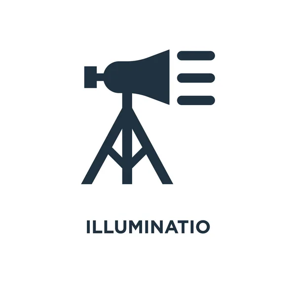 Illuminatio Ikonen Svart Fyllt Vektorillustration Illuminatio Symbol Vit Bakgrund Kan — Stock vektor