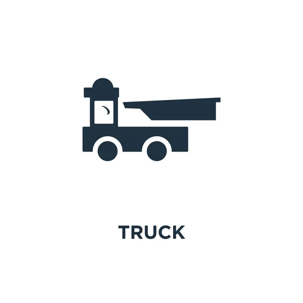 Φορτηγό Εικονίδιο Μαύρο Γεμάτο Εικονογράφηση Φορέα Φορτηγό Σύμβολο Άσπρο Φόντο — Διανυσματικό Αρχείο
