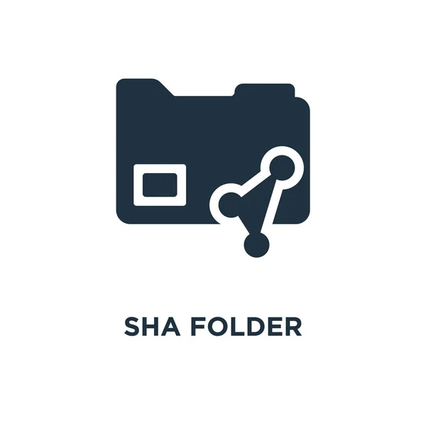 Shared Folder Icon Black Filled Vector Illustration Shared Folder Symbol — Stock Vector