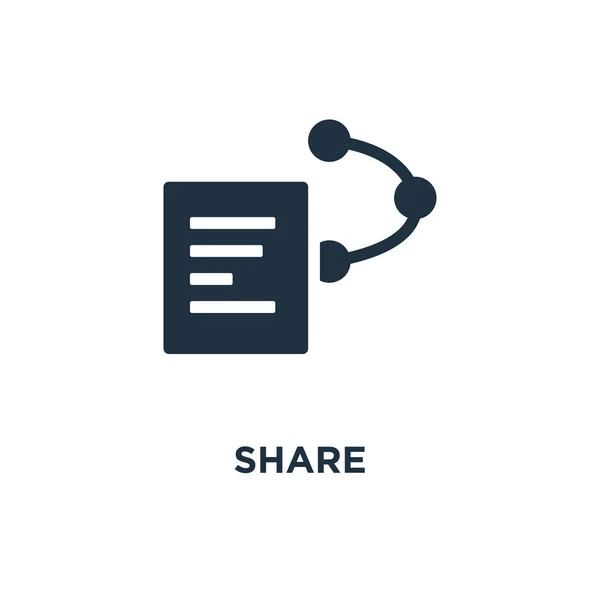 Share Icon Black Filled Vector Illustration Share Symbol White Background — Stock Vector