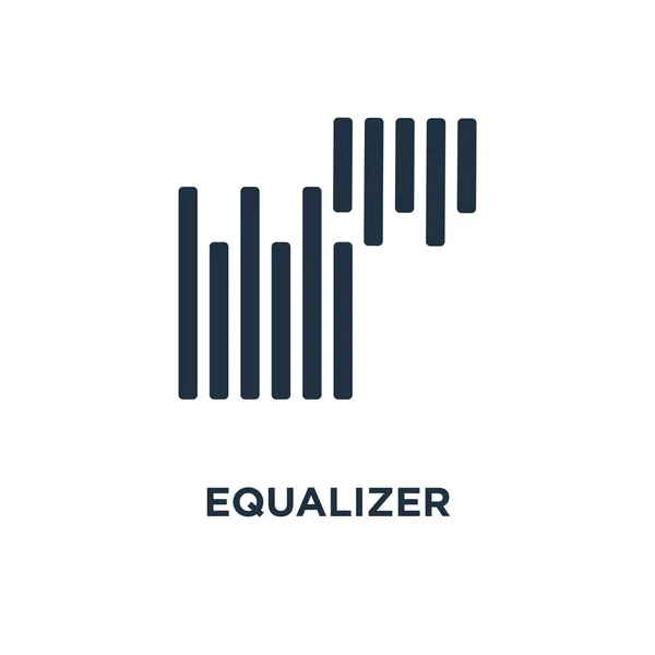 Het Pictogram Van Equalizer Zwarte Gevuld Vectorillustratie Equalizer Symbool Witte — Stockvector