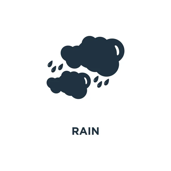 Εικονίδιο Βροχή Μαύρο Γεμάτο Εικονογράφηση Φορέα Βροχή Σύμβολο Άσπρο Φόντο — Διανυσματικό Αρχείο
