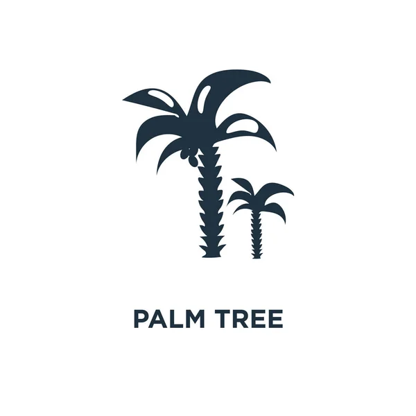 Palm Tree Icon Black Filled Vector Illustration Palm Tree Symbol — Stock Vector