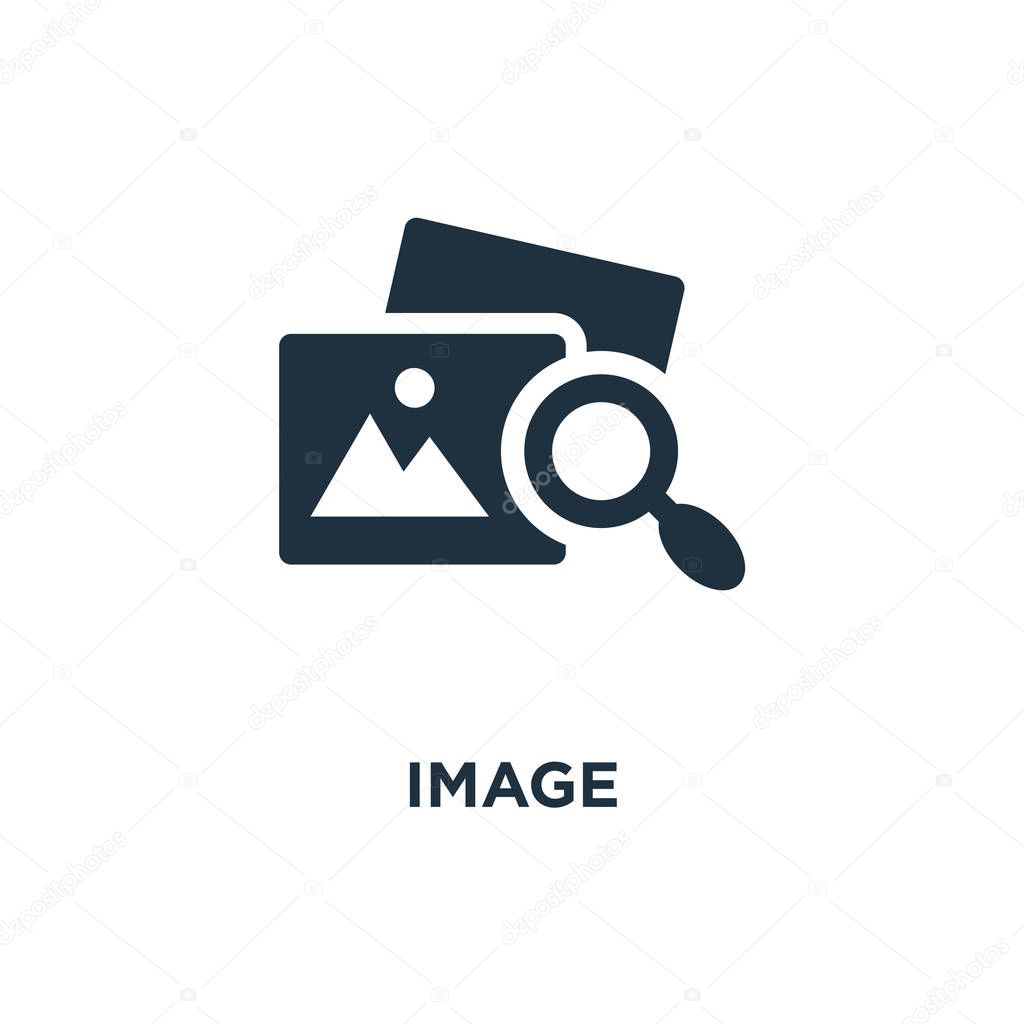 Image icon. Black filled vector illustration. Image symbol on white background. Can be used in web and mobile.