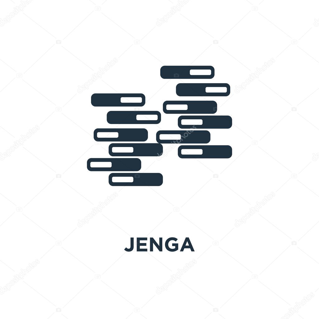 jenga icon black filled vector illustration jenga symbol on white background can be used in web and mobile premium vector in adobe illustrator ai ai format encapsulated postscript eps eps format wdrfree