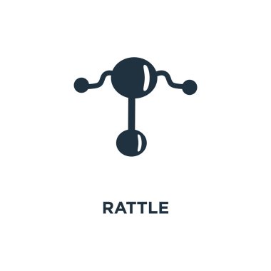 Simge çıngırak. Siyah vektör çizim dolu. Beyaz arka plan sembolü çıngırak. Web ve mobil kullanılabilir.