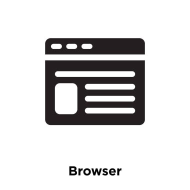 Beyaz arka plan, logo şeffaf arka plan, tarayıcı işareti kavramı üzerinde izole tarayıcı simge vektör siyah sembol dolu