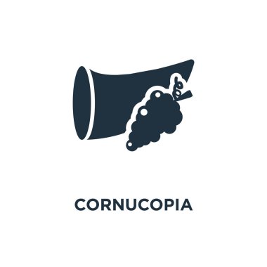 Bereket simgesi. Siyah vektör çizim dolu. Beyaz arka plan bereket sembolü. Web ve mobil kullanılabilir.