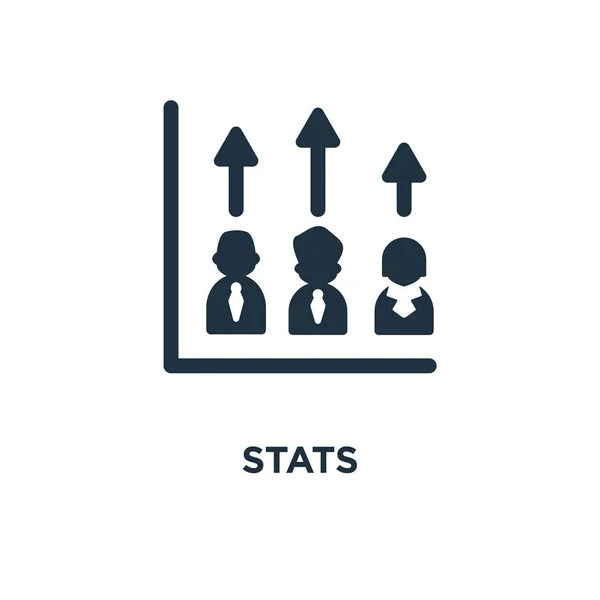 Ícone Estatísticas Ilustração Vetorial Cheia Preto Símbolo Estatísticas Fundo Branco —  Vetores de Stock