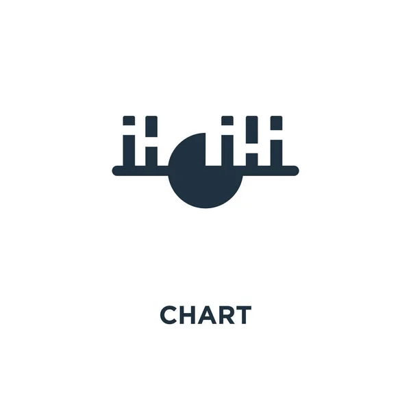 Ikonę Wykresu Black Wypełnione Ilustracji Wektorowych Wykres Symbol Białym Tle — Wektor stockowy