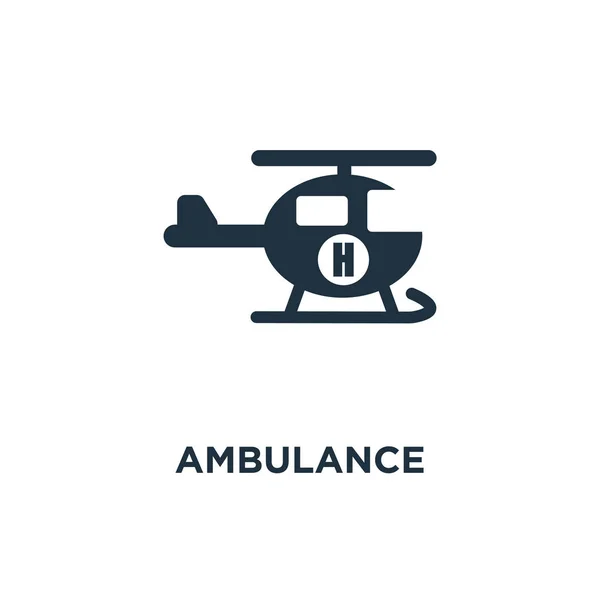 Ambulance Icon Black Filled Vector Illustration Ambulance Symbol White Background — Stock Vector