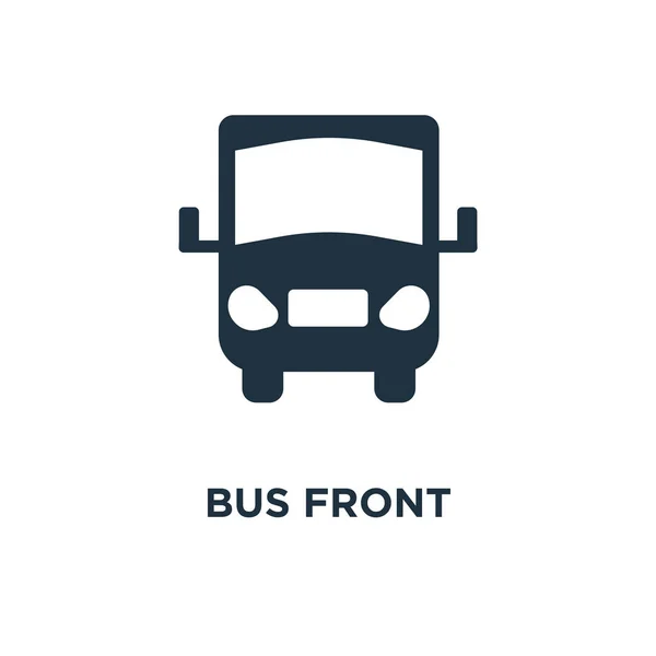 Otobüs Simgesi Siyah Vektör Çizim Dolu Otobüs Beyaz Arka Plan — Stok Vektör