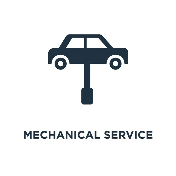 Механическое Обслуживание Иконы Автомобиля Черная Заполненная Векторная Иллюстрация Механическое Обслуживание — стоковый вектор