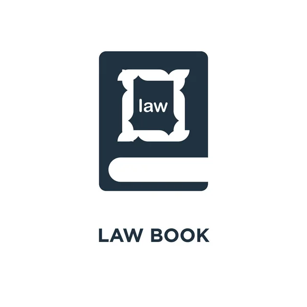 Törvény Könyv Ikonra Fekete Töltött Vektoros Illusztráció Törvény Könyv Szimbólum — Stock Vector