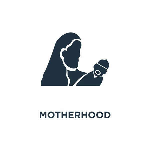 Μητρότητα Εικονίδιο Μαύρο Γεμάτο Εικονογράφηση Φορέα Μητρότητα Σύμβολο Άσπρο Φόντο — Διανυσματικό Αρχείο