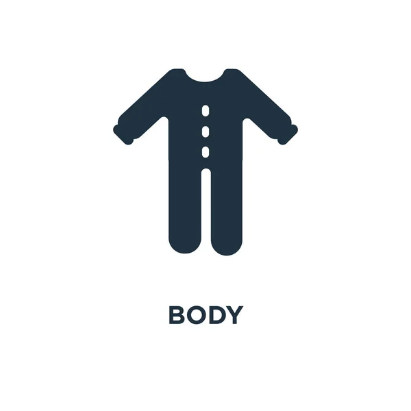 Ikona Tělo Černé Plné Vektorové Ilustrace Těla Symbol Bílém Pozadí — Stockový vektor